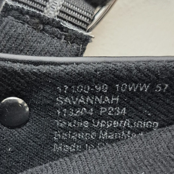 Drew Savannah Black Leather / Black Stretch Convertible Strap Clog - Size 10 WW - Picture 14 of 14